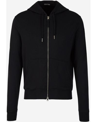 Tom Ford Hood Zipper Sweatshirt - Black