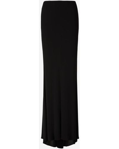 Saint Laurent Knit Maxi Skirt - Black