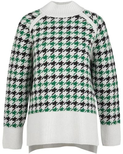 Barbour White And Green Jumper