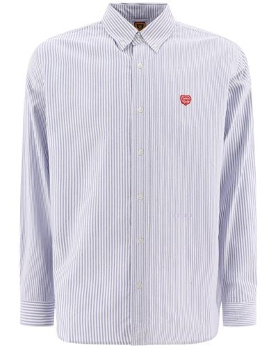 Human Made Striped Shirt With Patch - Blue