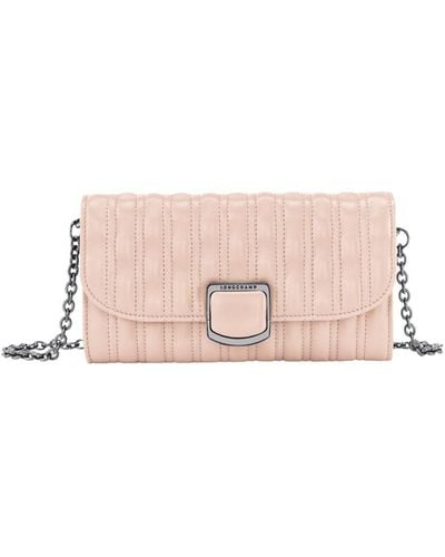 Longchamp Wallet With Chain Bags - Pink