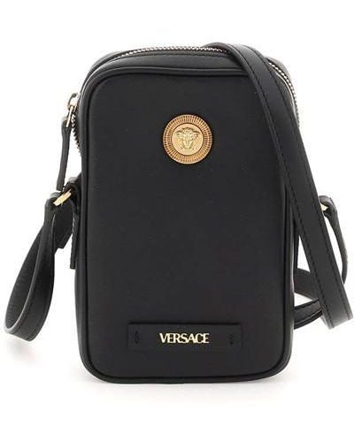 Versace Medusa biggie Crossbody Bag - Black