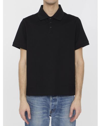 Saint Laurent Monogram Polo Shirt - Black