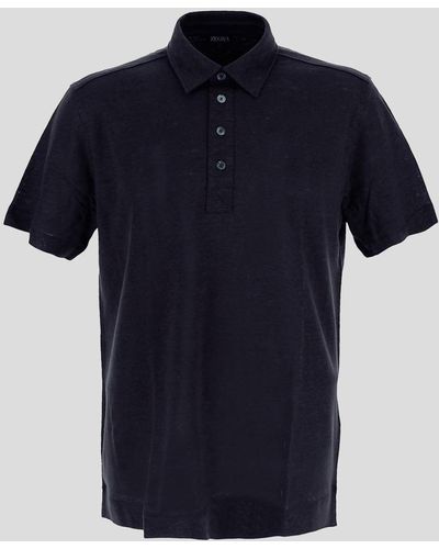 Zegna T-Shirts And Polos - Blue