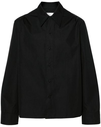 Jil Sander Long-Sleeved Cotton Shirt - Black