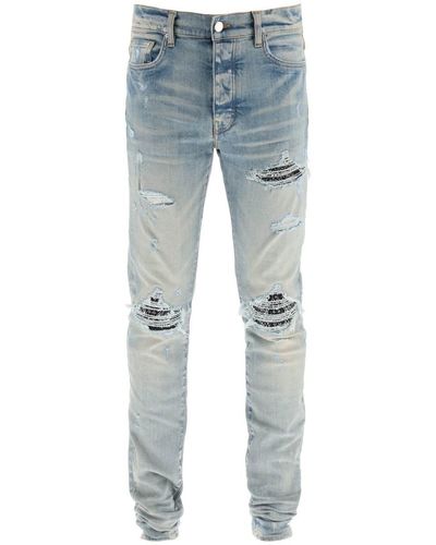 Amiri Mx1 Bandana Jeans In Clay Indigo - Blue