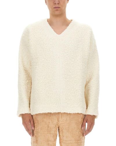 Séfr V-Neck Sweater - White