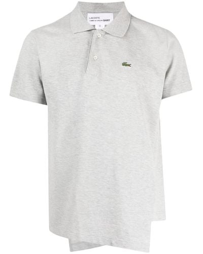 Comme des Garçons Logo-patch Asymmetric Polo Shirt - White