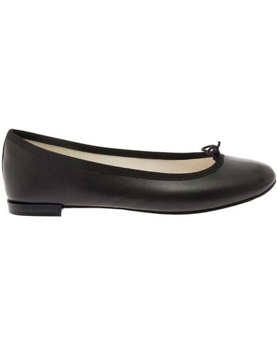 Repetto 'Cendrillon' Ballet Flats With Bow Detail - Black