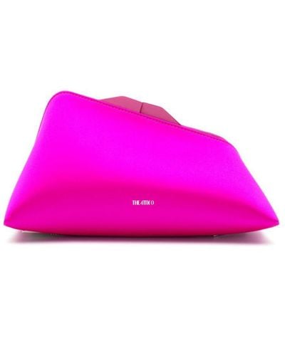 The Attico 8.30 Pm Satin Clutch Bag - Pink