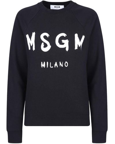 トップス レア☆MSGM モックネック スウェット ブラック レッド 20aw