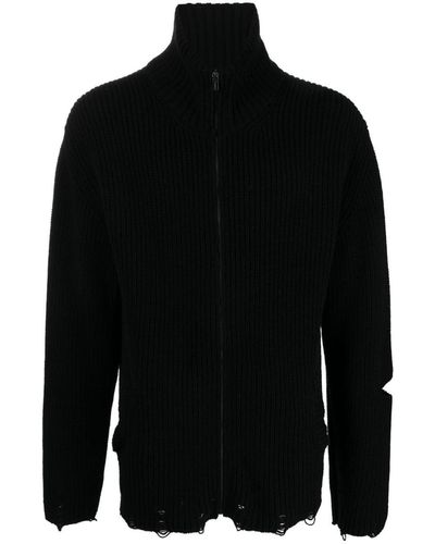 A PAPER KID Wool And Cashmere Blend Cardigan - Black