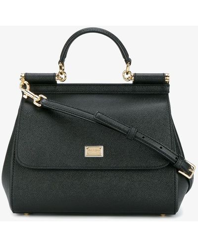 Dolce & Gabbana `Sicily` Shoulder Bag - Black