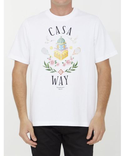 CASABLANCA Graphic-print Organic-cotton T-shirt X - White