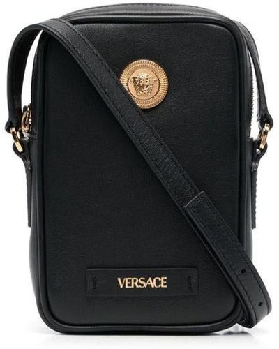 Versace Medusa biggie Crossbody Bag - Black