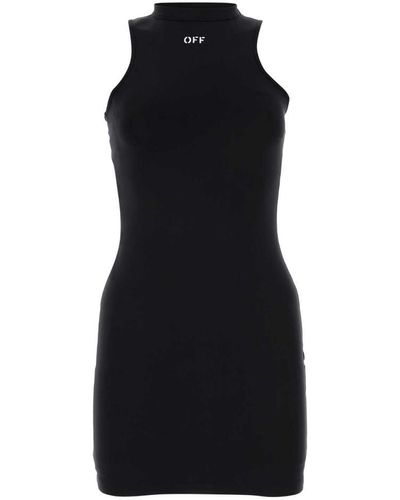 Off-White c/o Virgil Abloh Black Stretch Nylon Mini Dress
