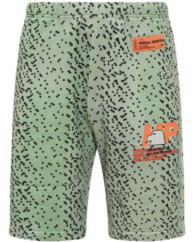 Heron Preston Polka Dot Sweat Shorts - Green
