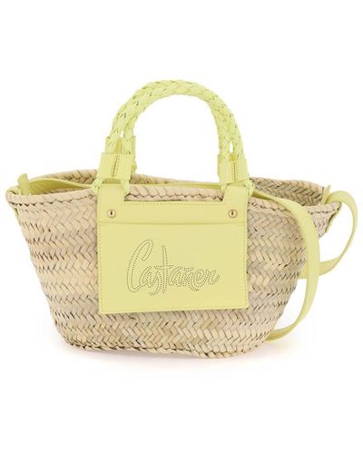 Castañer Castaner Raffia Basket Bag For - Yellow