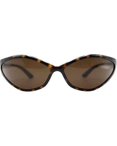 Balenciaga 90s Oval Sunglasses Accessories - Brown