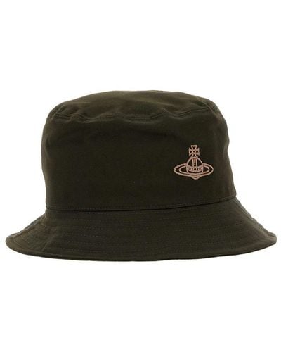 Vivienne Westwood Bucket Hat With Logo Embroidery - Green