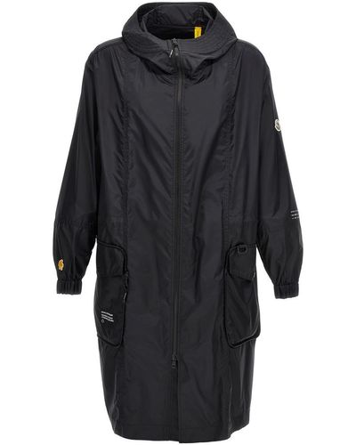 Moncler Genius Fennel Coats, Trench Coats - Black