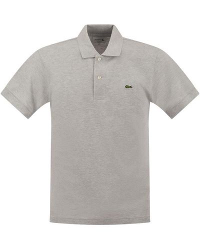 Lacoste Short-sleeved Mélange Polo Shirt - Grey