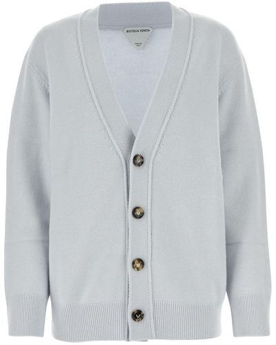 Bottega Veneta Buttoned Long-sleeved Sweater - Gray