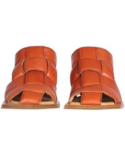 Miista Mule Mayte Brick Sandals - Orange