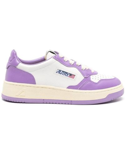 Autry Medialist Low Leather Sneakers - Purple