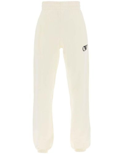 Off-White c/o Virgil Abloh sweatpants With Flocked Logo - White