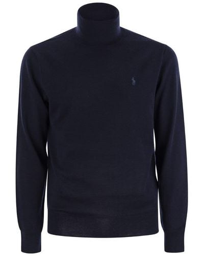 Polo Ralph Lauren Wool Turtleneck Sweater - Blue