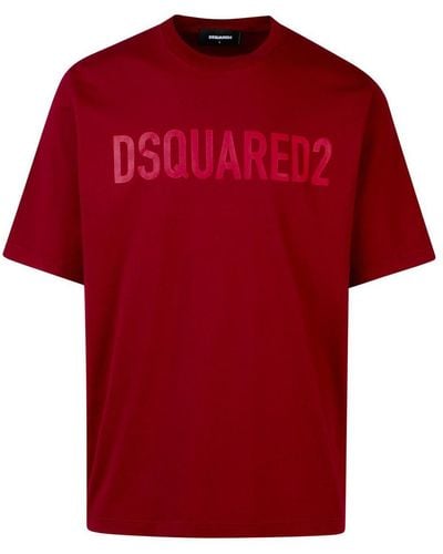 DSquared² Burgundy Cotton T-Shirt - Red