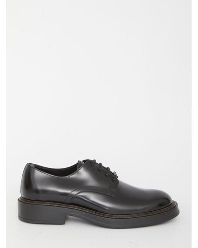 Tod's Leather Oxford Shoes - Black