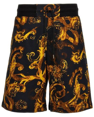 Versace Jeans Couture 'Barocco' Print Bermuda Shorts - Black