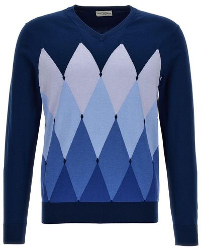 Ballantyne 'Argyle' Sweater - Blue