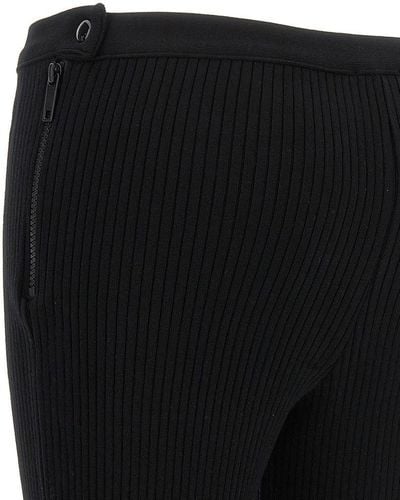 Courreges 'Reedition Rib Knit' Pants - Black