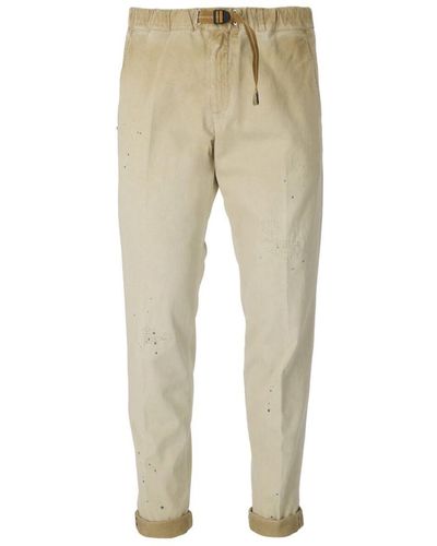 White Sand Greg Beige Trousers - Natural