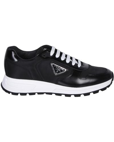 Prada Prax 01 Re-nylon Logo-plaque Recycled-nylon Low-top Trainers - Black