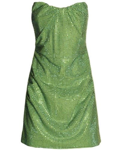 Roland Mouret Strapless Diamante Short Dress - Green
