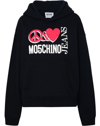 Moschino Jeans Black Cotton Sweatshirt