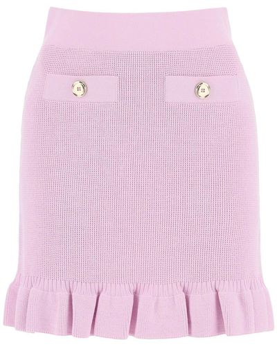 Pinko Kalmia Knitted Mini Skirt - Pink