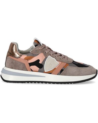 Philippe Model Tropez 2.1 Camouflage Trainer - Brown