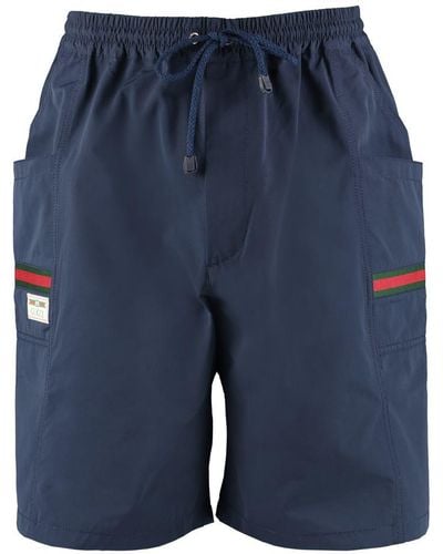Gucci Techno Fabric Bermuda-shorts - Blue