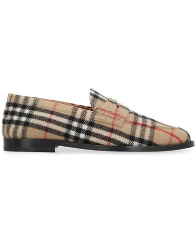 Burberry Wool Loafers - Natural