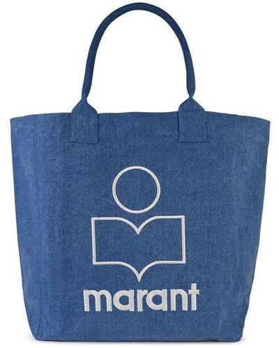 Isabel Marant 'Venky' Cotton Shopping Bag - Blue