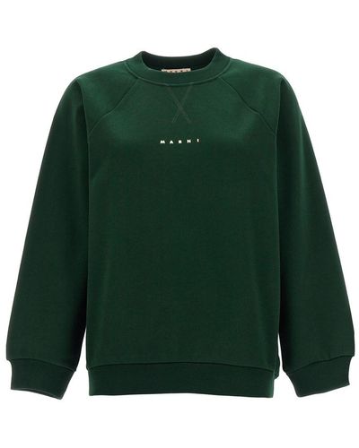 Marni Logo Print Sweatshirt - Green