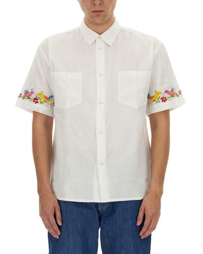YMC Shirt With Embroidery - White