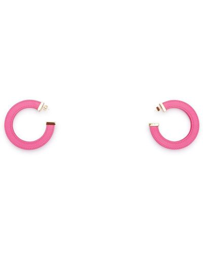 Jacquemus La Creole Line Hoop Earrings - Pink