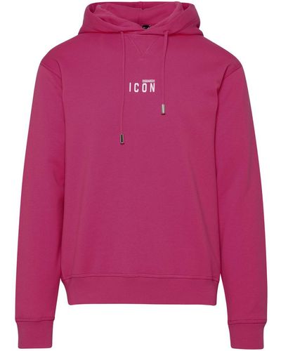 DSquared² Fuchsia Cotton Sweatshirt - Pink