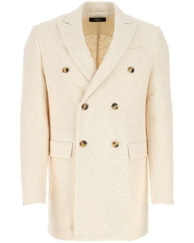 Amiri Double-breasted Buttoned Blazer Jacket - Natural